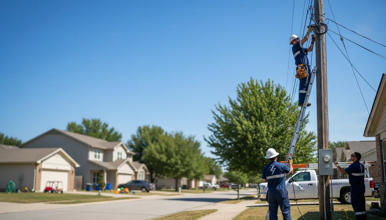 Residential electrician providing installation services in Molena, GA